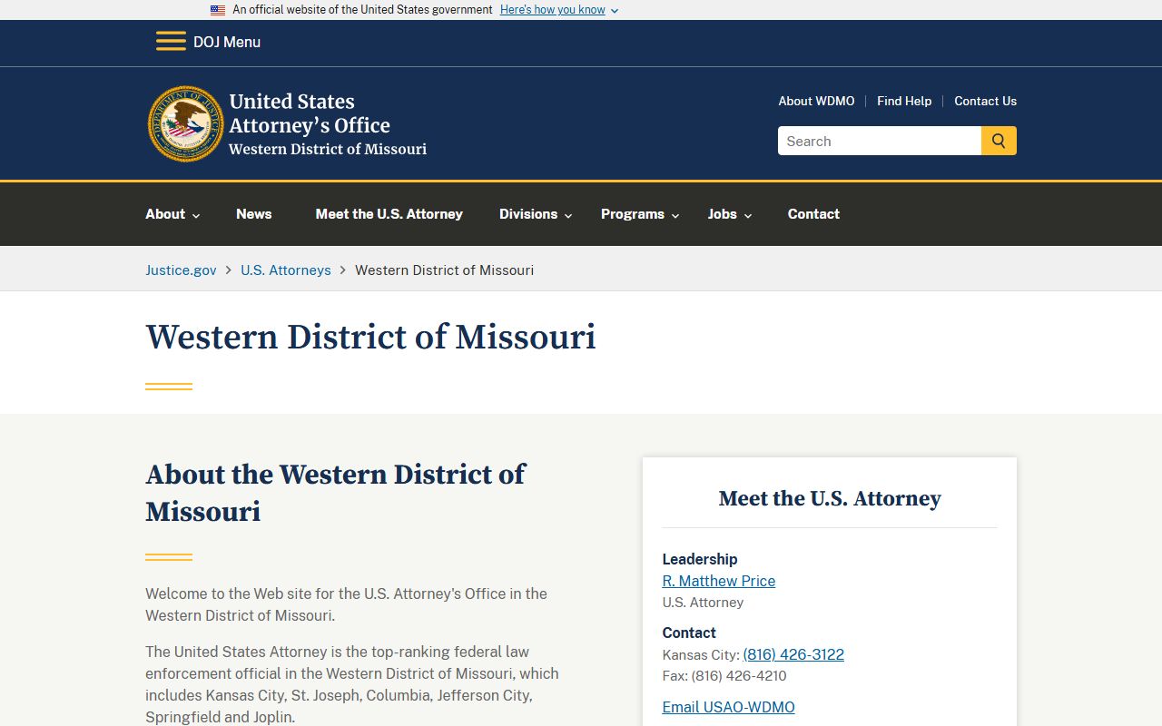 Daviess County court dockets U.S. Attorney Western District of Missouri