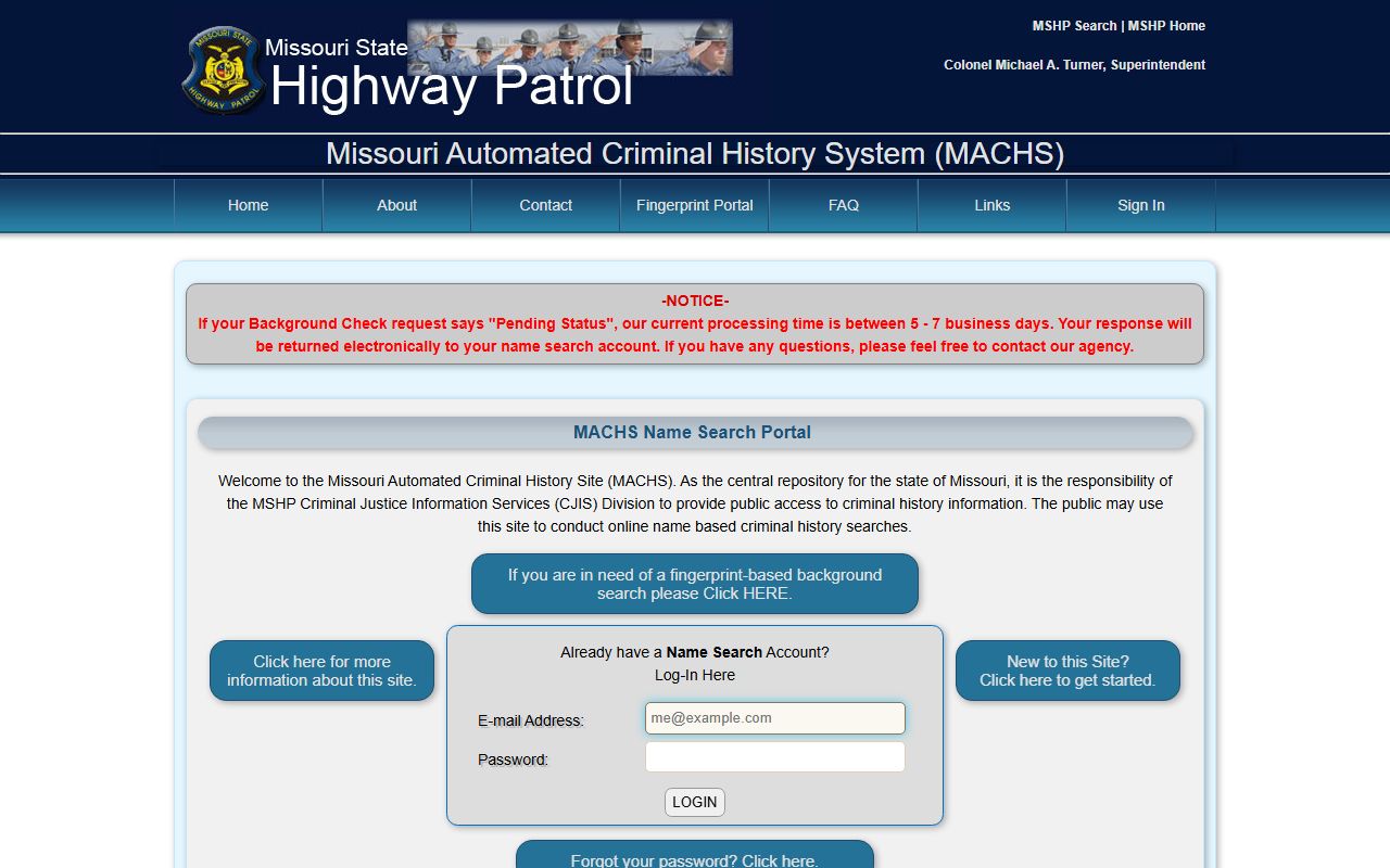 Daviess County criminal court records MACHS criminal history search portal