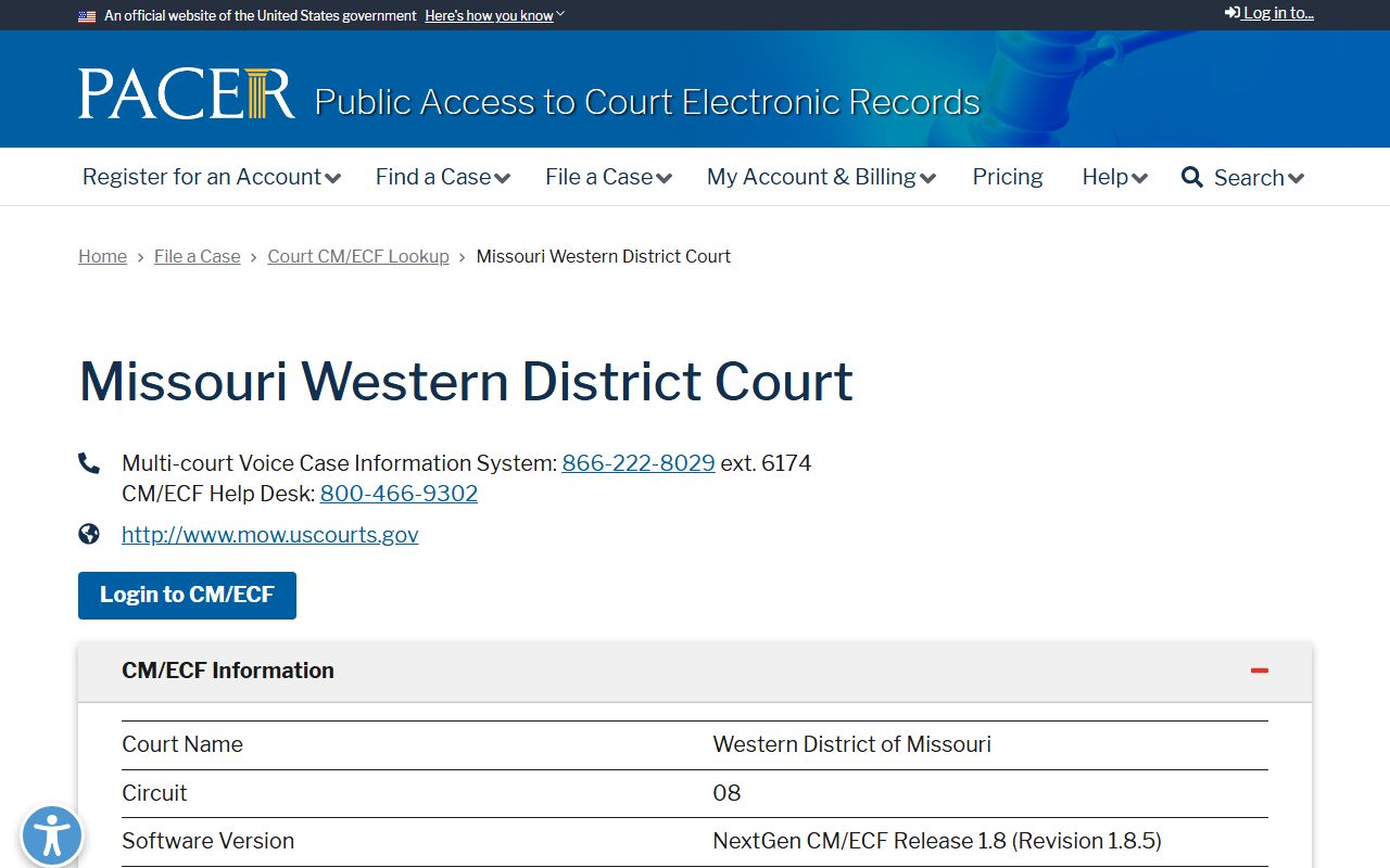 Daviess County Circuit Court PACER federal lookup source