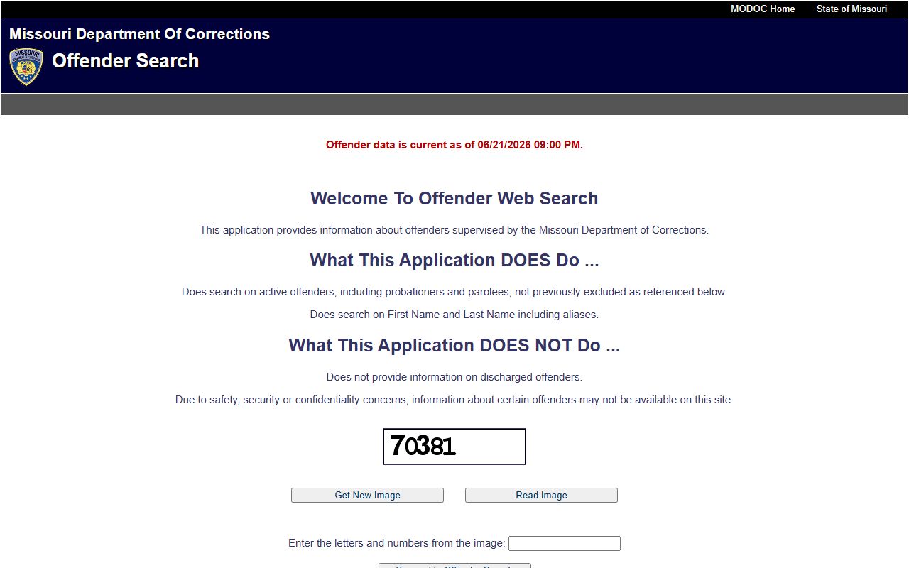 Daviess County inmate records Missouri DOC offender search