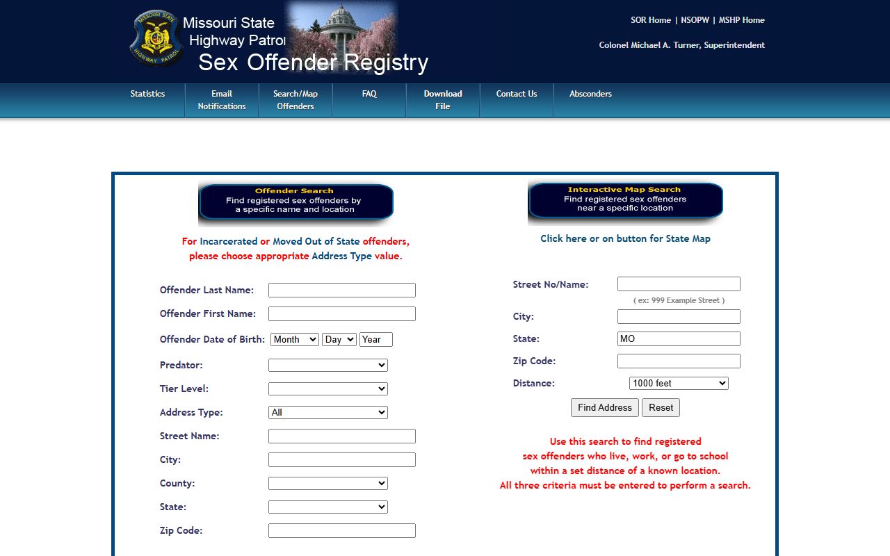 Daviess County warrant records MSHP sex offender registry